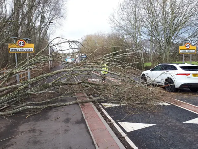 three crosses storm damage