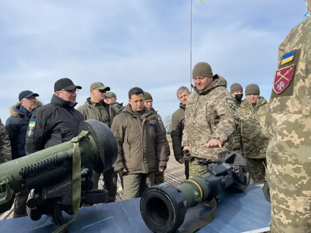 President Zelensky is taking part in a "unity day" tour of the country