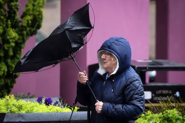 stormy weather in Glasgow