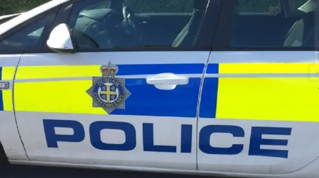 Police logo on vehicle