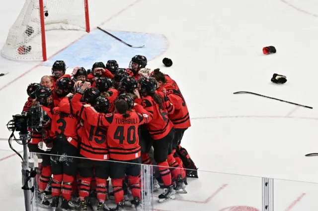 Canada celebrate victory of the USA