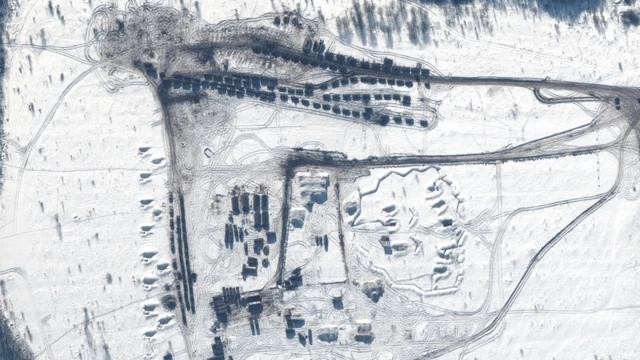 Satellite images show Russian troops