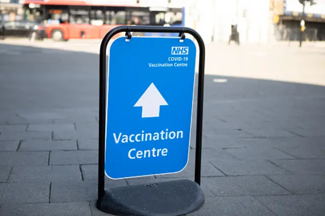 Vaccination centre board