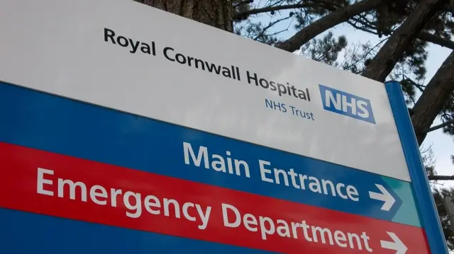 Royal Cornwall Hospital sign