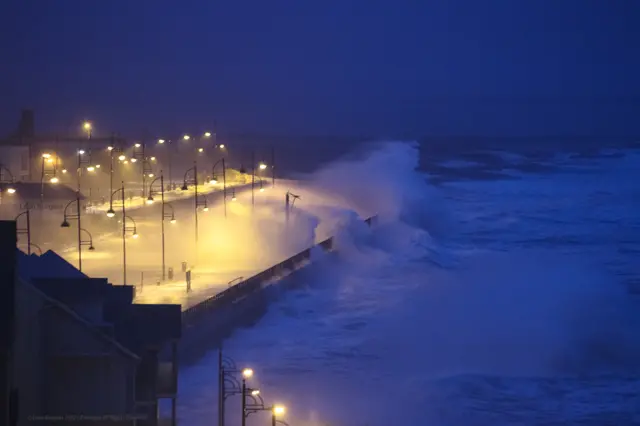 High waves at Tramore, County Waterford