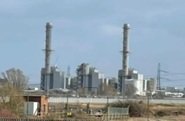 Grain Power Station with one of its three towers missing