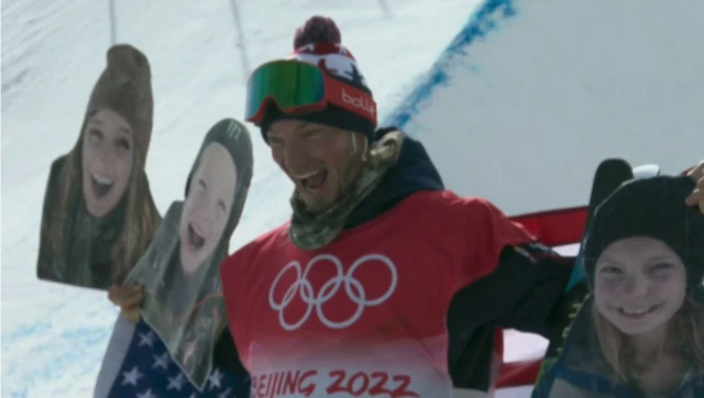 David Wise celebrates silver with his family