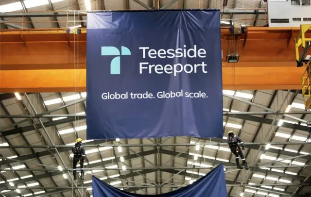 Teesside freeport sign