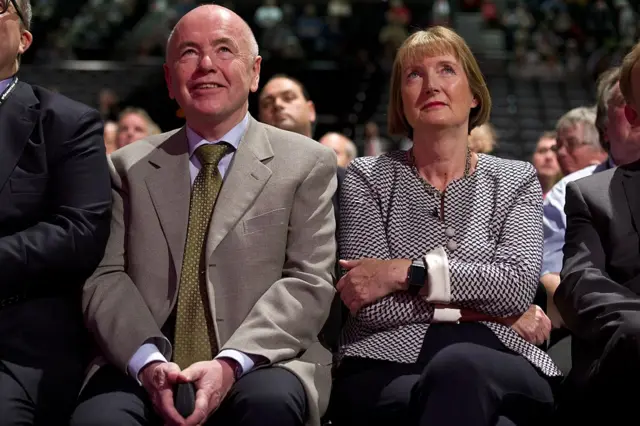 Jack Dromey pictured with wife and fellow Labour MP Harriet Harman