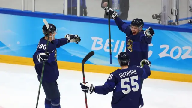 Finland equalise in the men's ice hockey final