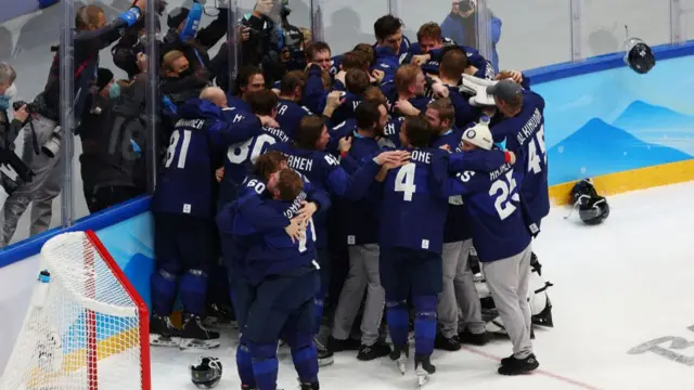 Finland celebrate