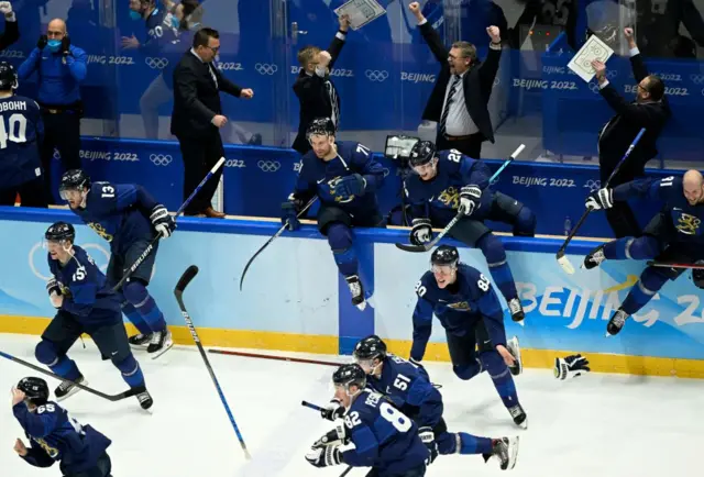 Finland celebrate