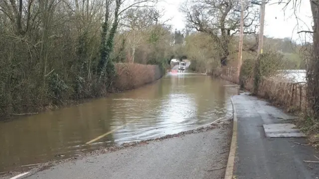 Flooded road