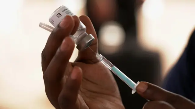 A vaccine syringe