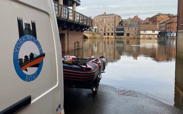 York Rescue Boat by the River Ouse