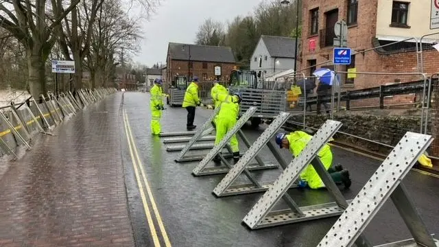 Flood defences in Ironbridge