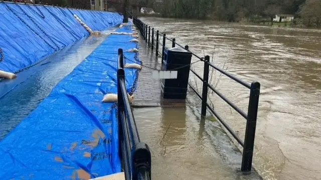 Flood defences in Ironbridge