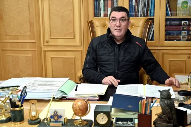 Oleksiy Danilov working in his office