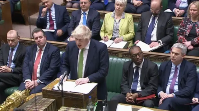 Boris Johnson in House of Commons