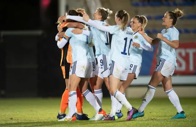 Scotland celebrate in La Manga