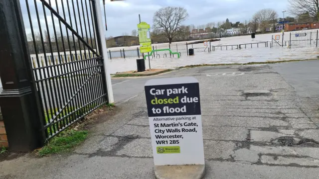 Flooded car park