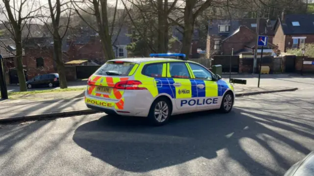 Police car on Bressingham Road