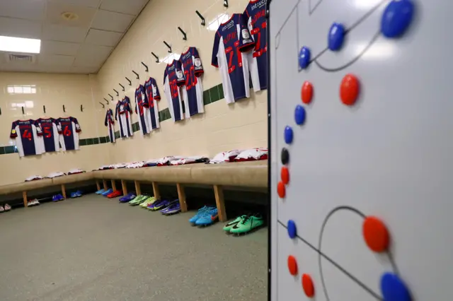 West Brom dressing room