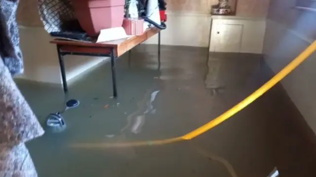 Flooded house