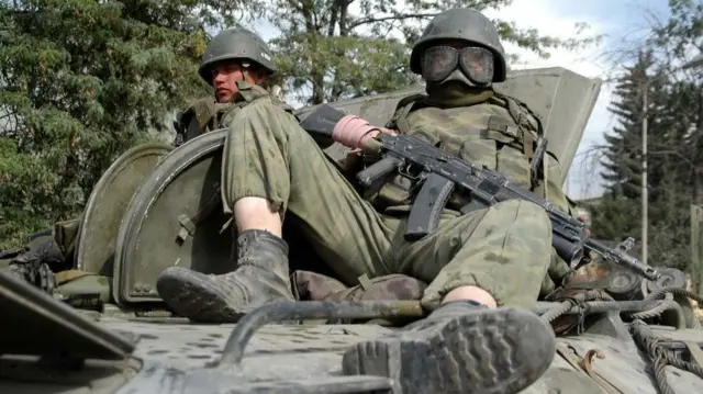 Russian soldiers return to South Ossetia after invading Georgia in 2008