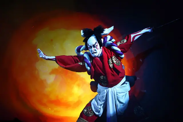 A kabuki theatre performer