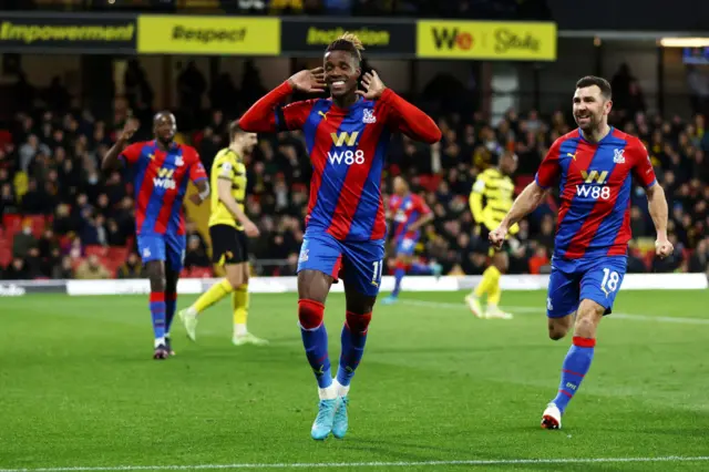 Wilfried Zaha scores for Crystal Palace