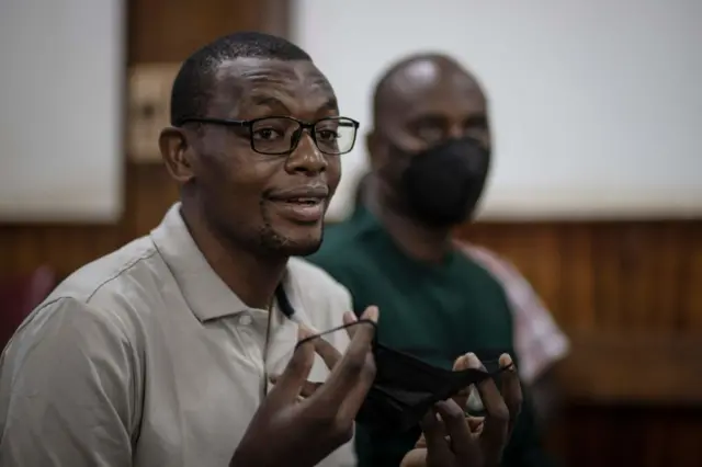 Kakwenza Rukirabashaija in court on February 01, 2022.