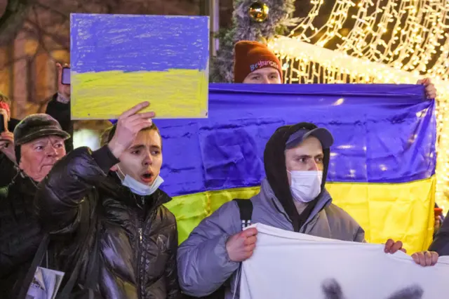 People protest in Moscow