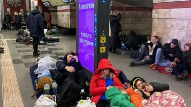 People sleeping in the subway