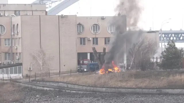 Fire near Ukrainian defence ministry intelligence HQ