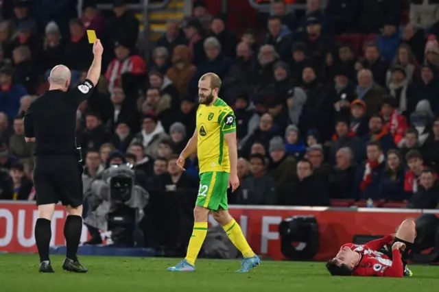 Teemu Pukki is booked