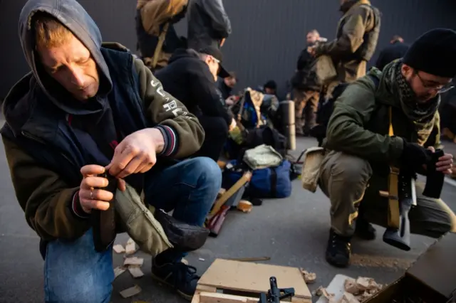 Members of Ukraine's reserve forces