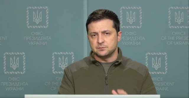 President Zelensky speaking to the Ukrainian people