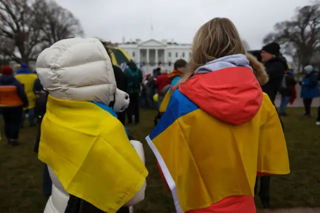 Protesters outside the White House