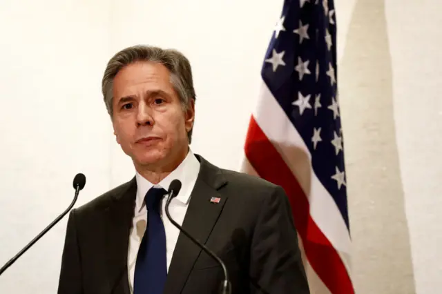 File photo: U.S. Secretary of State Antony Blinken speaks at a joint press conference of the Quad Foreign Ministers meeting at the Park Hyatt on February 11, 2022 in Melbourne, Australia