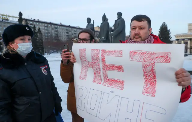 Protesters in Novosibirisk