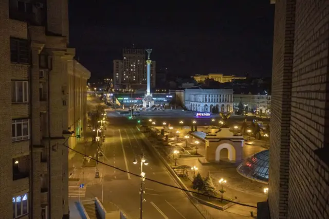 The empty streets of Kyiv