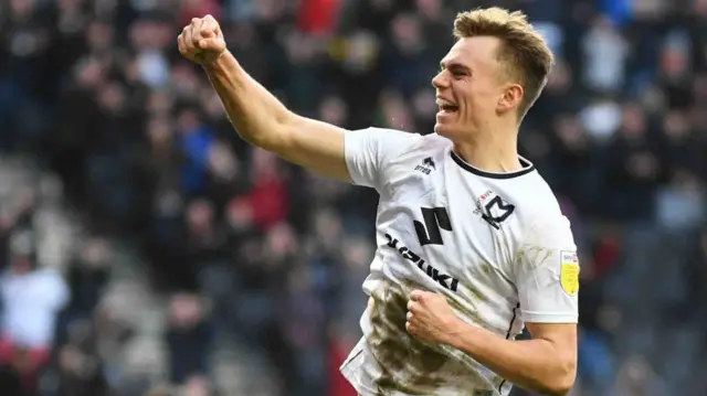 MK Dons celebrate