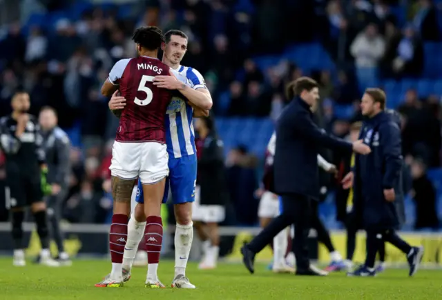 Tyrone Mings and Lewis Dunk