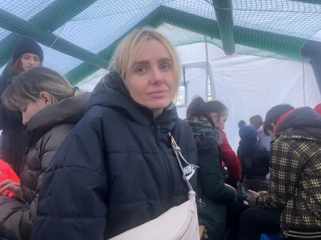 Daryna at the Hungary border