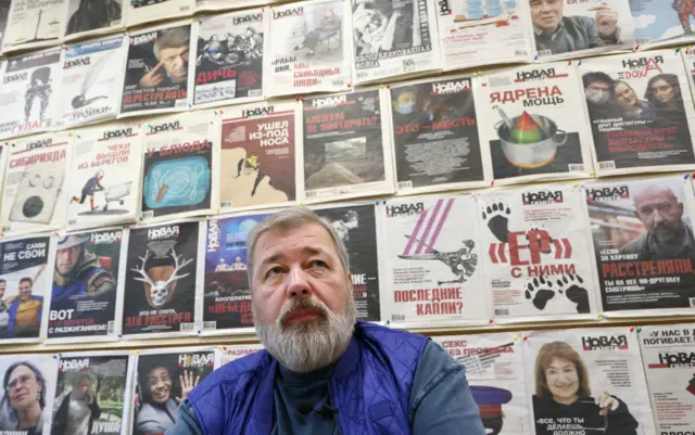 Novaya Gazeta editor-in-chief Dmitry Muratov in December 2021