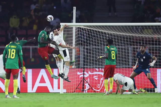 Cameroon hit post against Egypt