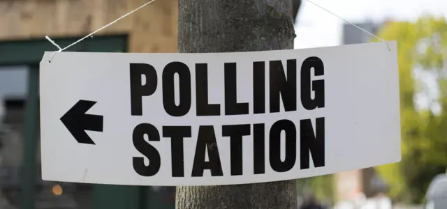 Polling Station sign