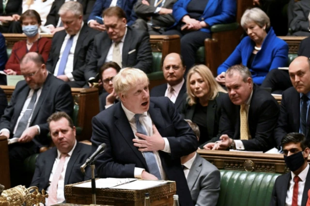 Boris Johnson speaking in the House of Commons