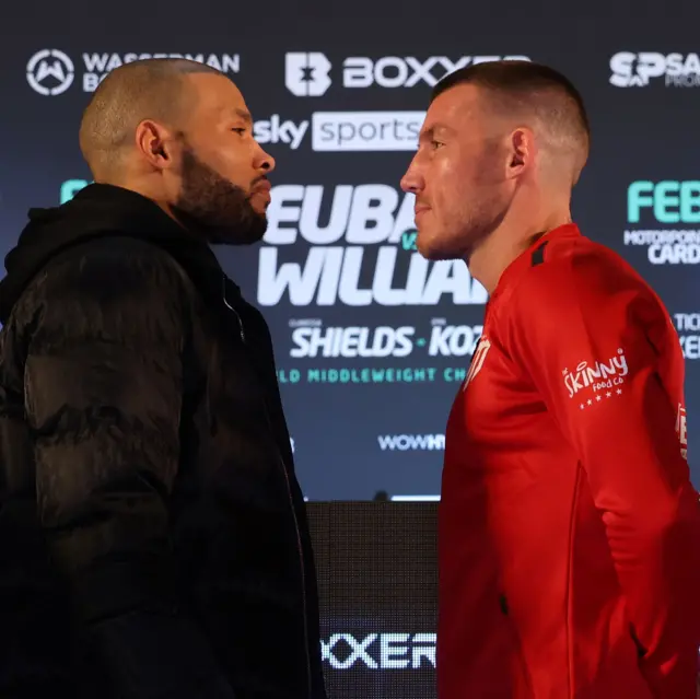 Chris Eubank and Liam Williams face-off